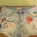 Zara Shorts | Denim Y2k Distressed Graffiti Shorts Zara? Sz L | Color: Blue | Size: L