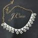 J. Crew Jewelry | J. Crew White Acrylic Triangle Rhinestone Goldtone Chain Statement Necklace | Color: Gold/White | Size: Os