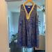 Lilly Pulitzer Dresses | Lilly Pulitzer Tanner Silk Dress Xxs Worn Once | Color: Blue/Gold | Size: Xxs