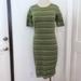 Lularoe Dresses | Lularoe Julia Striped Green T-Shirt Dress Women’s Size Xl | Color: Gray/Green | Size: Xl