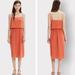 Madewell Dresses | Madewell Silk Orange Overlay Cami Midi Slip Dress Nwt | Color: Orange | Size: 12