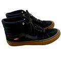 Vans Shoes | Men’s Mid Top Pro Vans Black With Tan Gum Shoe. Size 8.5 | Color: Black/Tan | Size: 8.5