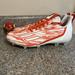 Adidas Shoes | Adidas Adizero Football Cleats Orange White Hp8748 Mens Size 9.5 | Color: White | Size: 9.5