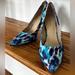 Nine West Shoes | Blue Patterned Nine West Pumps | Color: Blue/White | Size: 9