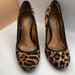 Coach Shoes | Coach Leopard Print Calf Hair Pumps Heels | Color: Black/Tan | Size: 8