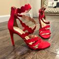 Jessica Simpson Shoes | Jessica Simpson Red Strappy Heel. | Color: Red | Size: 7