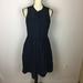 J. Crew Dresses | J Crew Fit & Flare Dress Size S Womans Navy Blue Eyelet Sleeveless Button Front | Color: Blue | Size: S