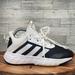 Adidas Shoes | Adidas Own The Game 2.0 Basketball Shoes Kids Size 5 Mid Top Light Motion Gw1552 | Color: Black/White | Size: 5bb