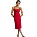 Anthropologie Dresses | Anthropologie Hutch Satin Bow Front Slip Midi Dress Size Mp | Color: Red | Size: Mp