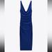 Zara Dresses | Blue Midi Draped Dress Never Worn Zara | Color: Blue | Size: S