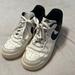 Nike Shoes | Custom Nike Air Force 1s Cream With Black Nike Symbol | Color: Black/Cream | Size: 10.5