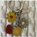 Coach Accessories | Coach Flower Heart Bag Charm Keychain | Color: Red/Yellow | Size: 4”L