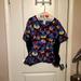 Disney Other | Disney Stitch Scrub Top Size 2x | Color: Black | Size: 2x