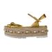 Gucci Shoes | Gucci - Limited Edition Gold Faux Pearl Accents Espadrille | Color: Gold/White | Size: 11