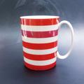 Kate Spade Dining | Kate Spade Lenox Red/Maron Striped Porcelain Coffee Mug | Color: Red/White | Size: 12 Oz.