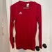 Adidas Tops | Adidas Quickset Long Sleeve Jersey | Color: Red/White | Size: M