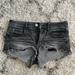 American Eagle Outfitters Shorts | American Eagle Dark Wash Women's Sz 6 Short Distressed Cutoff Denim Jean Shorts | Color: Black | Size: 6