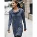 Athleta Dresses | Athleta Gray Space Dye Long Sleeve Sport It Dress/Tunic Size Small Tall | Color: Gray | Size: S