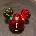 Disney Holiday | Disney Parks 2023 Holiday Christmas Mickey Jingle Bell Red Glow Glitter Cube. | Color: Red | Size: Os