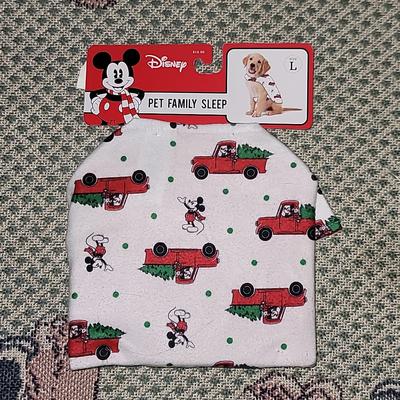 Disney Dog | Disney Pet Family Sleep Scarf Big Dog Mickey Mouse Print B13 | Color: Red/White | Size: Os