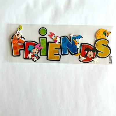 Disney Other | Disney Scrapbook Crafts 3d Sticker Friends 7x2.5 | Color: Red/Yellow | Size: 7 X 2.5 In