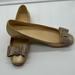 Kate Spade Shoes | Kate Spade Noelle Gold/Crinkle Metallic Jeweled Bow Flats Size 8 | Color: Gold/Silver | Size: 8