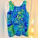 Lilly Pulitzer Dresses | Lilly Pulitzer Blue/Green Cathy Peacock Swirl “Lilly’s Lagoon” Shift Dress | Color: Blue/Gold/Green | Size: 12