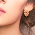 Kate Spade Jewelry | Kate Spade Vintage Gold Plated “ Color Pop”Stud Statement Earrings Pink Brush | Color: Pink | Size: Os