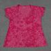 Columbia Tops | Columbia Omnifreeze Advance Cooling Short Sleeve Women Small Pink Pattern V Neck | Color: Pink | Size: S