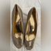 Nine West Shoes | Gold Metallic Wedges | Color: Gold | Size: 10