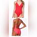 Jessica Simpson Swim | Jessica Simpson Red Scalloped Bathing Suite Size Xl | Color: Red | Size: Xl