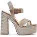 Jessica Simpson Shoes | Jessica Simpson Brycen Platform Sandal - 8.5 | Color: Gold/Tan | Size: 8.5