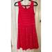 Anthropologie Dresses | Anthropologie Dress Postmark Eylet Red & Lined Cutout | Women's Size Medium | Color: Cream/Red | Size: M