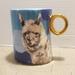 Anthropologie Kitchen | Anthropologie Llama Alpaca Coffee Mug Lauren Walcott 2017 Nwt Golden Handle | Color: Blue | Size: Os