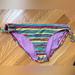 Athleta Swim | Athleta Bikini Bottom Multicolor Striped (Clean Medium) (Size Small) | Color: Blue/Yellow | Size: S