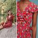 Anthropologie Dresses | Maeve By Anthropologie Rosalia Wrap Dress With Ruffle | Color: Red | Size: 0