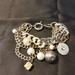 Anthropologie Jewelry | Euc Anthropologie 5 Chain Bracelet | Color: Silver/White | Size: Os