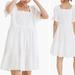 Madewell Dresses | Madewell Puff Sleeve Drawstring Mini Dress | Color: White | Size: Xxs