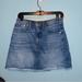 Madewell Jeans | Madewell Rigid Denim A-Line Skirt With Raw Hem Size 28 | Color: Blue | Size: 28