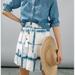 Anthropologie Skirts | Anthropologie Pilcro Tie-Dye Mini Skirt Size Xl | Color: Blue/White | Size: Xl