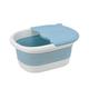 SUKORI Foot Spa Foldable Laundry Bucket Plastic Foot Bath Bucket Household Foot Massage Artifact Foldable Footbath Hot Tubs Bathroom Accessories (Color : Blue)