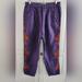 Anthropologie Pants & Jumpsuits | Anthropologie Boho Cozy Women's 100% Linen Pants Floral Side Purple Size | Color: Orange/Purple | Size: M