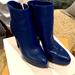 Jessica Simpson Shoes | Blue Leather Booties | Color: Blue | Size: 6