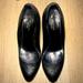 Gucci Shoes | Gucci Pumps 36 1/2 Size 6.5 In Us With Emblem Engraved Into Shoe Beautiful | Color: Black | Size: 6.5