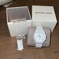 Michael Kors Accessories | Ceramic Runway Chronograph Bracelet Watch Mk5161 | Color: White | Size: Os