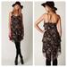 Free People Dresses | Free People Daisy Ruffle Chaintiered Handkerchief Dress Size 12 | Color: Black/Brown | Size: 12