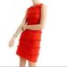 J. Crew Dresses | Jcrew Red/Orange Fringy Tweed Sheath Dress | Color: Orange/Red | Size: 6