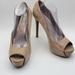 Jessica Simpson Shoes | Jessica Simpson Snake Skin Print And Suede Stiletto Heels Size 11m. S1031 | Color: Tan | Size: 11