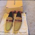 Louis Vuitton Shoes | Louis Vuitton Hockenheim Suede Loafers | Color: Yellow | Size: 10