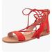Madewell Shoes | Euc Madewell Bridget Lace-Up Sandal | Color: Orange | Size: 9